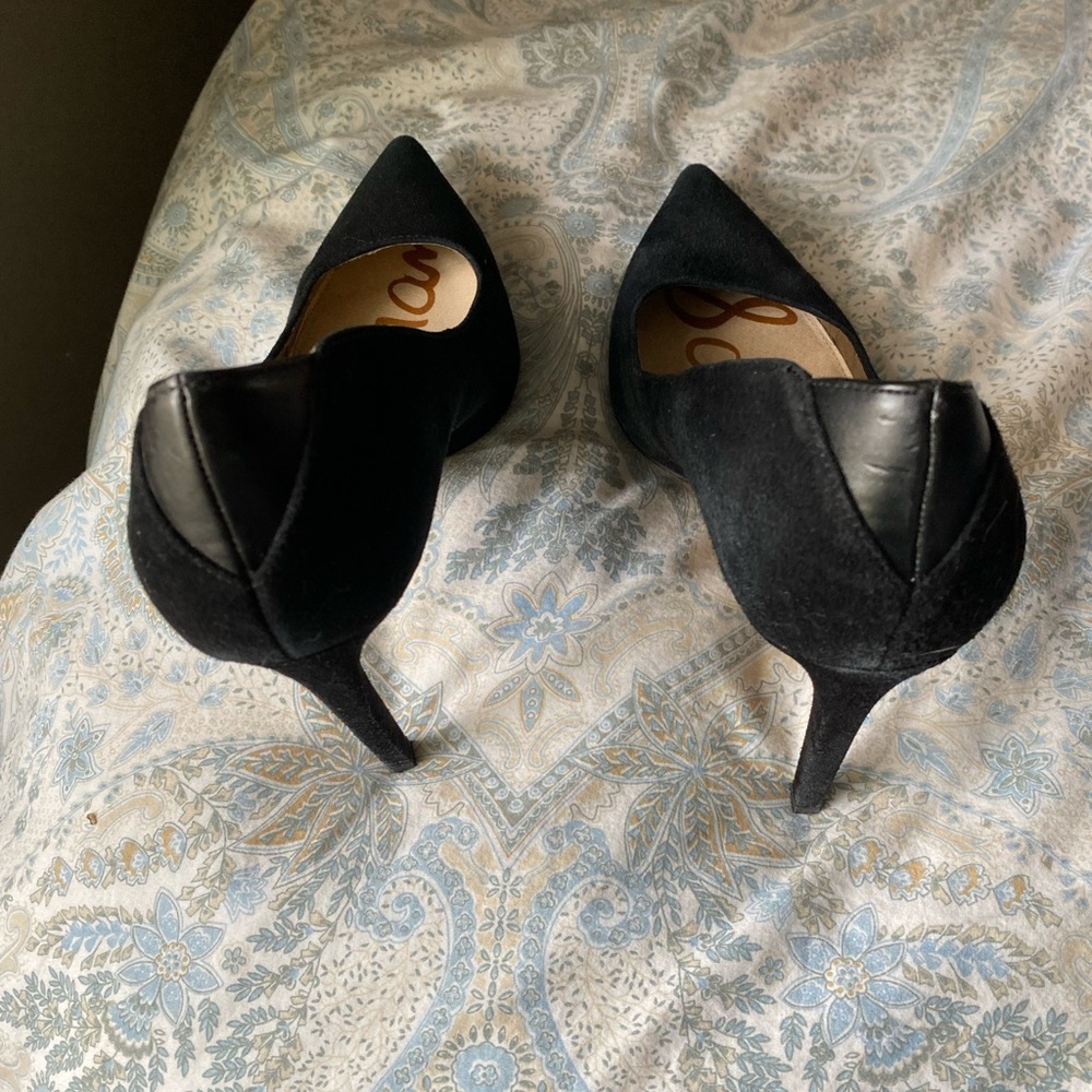 Sam Edelman Pumps suede 4.5 inch heel black - Picture 7 of 8